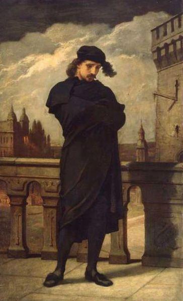 William Morris Hunt Portrait of Hamlet oil painting image
